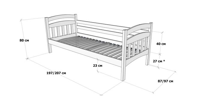 Односпальне ліжко Бембі
